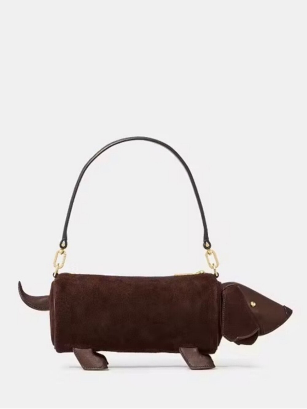 NWT Kate Spade Charlie Dachshund Crossbody Bag, Brown Multi - Picture 4 of 6